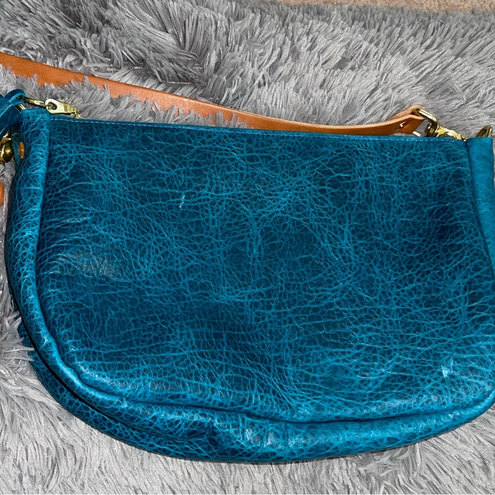 KMM Crossbody in Petrol Blue Bison